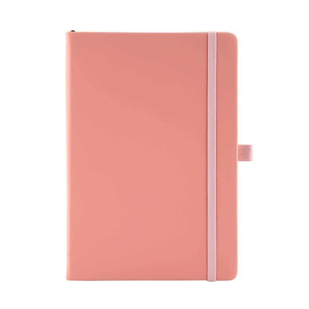 Carnets et journaux Journal, A5 Ligne Horizontale Sangle de Cahier PU Journal de Cuir 100 Feuilles / 200 Pages Cahier pour Bureau, Maison, école, Entreprise étudiant en Commerce (Color : Pink)