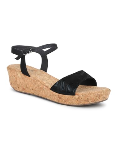 INC.5 Women Black Printed Wedge Heels (B0CKLZ48GR) Amazon Price History, Amazon Price Tracker