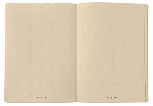 Quo Vadis - Collection: Life Journal Notebook 21 Dots Kraft Stitch with Elastic 15 x 21 cm - Multilingual Edition - Praline - Image 3