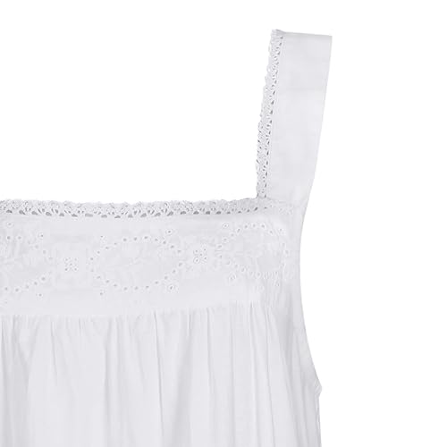 The 1 for U White Nightgown - Vintage Nightgowns for Women, Adeline 100% Cotton Gown4