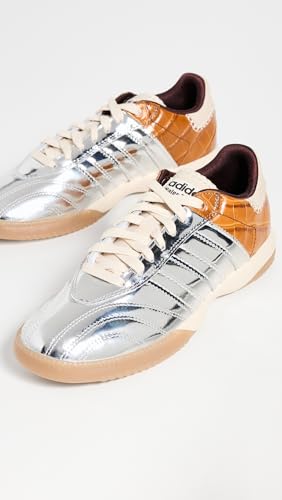 Image of adidas x Wales Bonner Samba Metallic Unisex Sneakers, Silver Met /Easy Yellow S17, 6 US Women /5 US Men