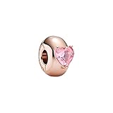 pandora 14ct gold heart clip Dieses Charm ist handveredelt aus Pandora Rose (14 Karat rosévergoldete Metalllegierung) und von den Solitär-Ringen inspiriert