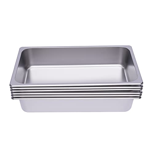 LOIRIIC 6 recipientes Gastronorm, 1/1, 100 mm de profundidad, adecuados para platos de chafing, calientadores para alimentos, tartas, cazuelas, cazuelas, cazuelas, sartén, mesa de alimentos