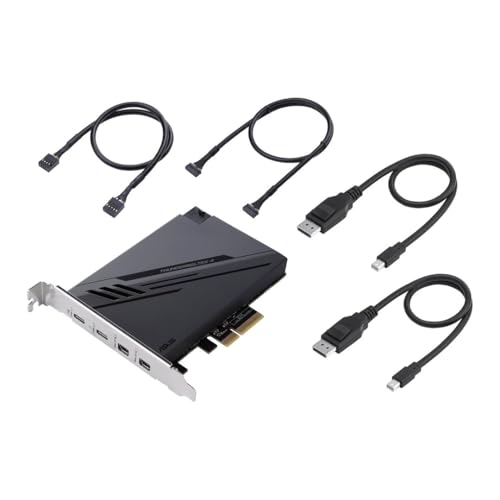 ASUS THUNDERBOLTEX 4 Expansion Card, Dual Thunderbolt, 40 Gbps Bi-Directional, 4xUSB-C, 1xDP, 4xPCIE3.0 - Image 3