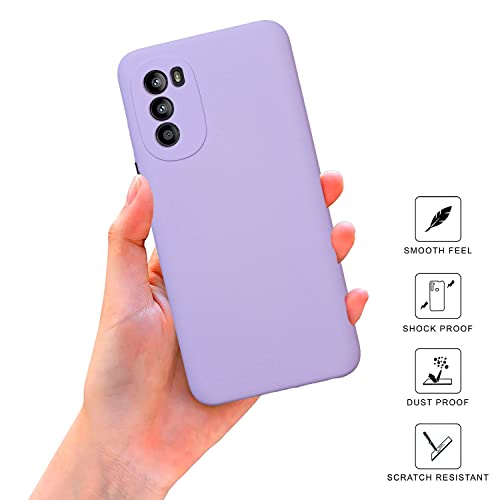 Image of SPRIG Compatible with Moto G52 Premium SilkTone Back Cover Drop Tested Shock Proof Mobile Case for Men, Women, Boys and Girls with Camera Protection (Light Purple)