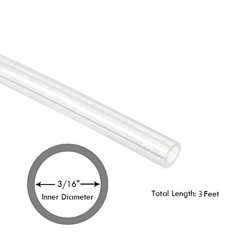 Image of 3 /16 inch ID Silicon Tubing, JoyTube Food Grade Silicon Tubing 3 /16 inch ID x 5 /16 inch OD 3 Feet High Temp Pure Silicone Hose Tube for Home Brewing Winemaking