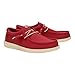 HEYDUDE Men's Wally Canvas Chili Size 11, Men’s Shoes, Slip-on Loafers, Comfortable & Light-Weight