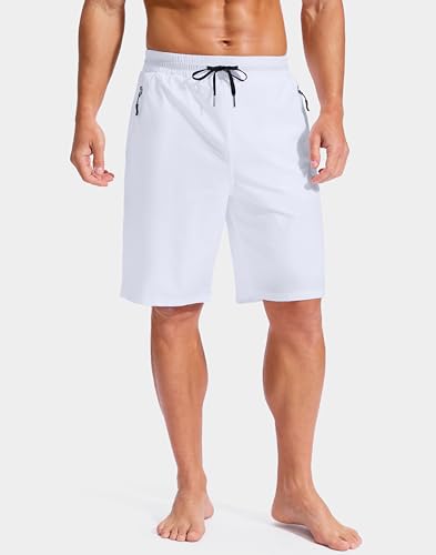 Image of G Gradual Mens Swim Trunks with Compression Liner 7 inch /9'' Quick Dry Board Shorts Swimsuit Bathing Suit for Men Zipper Pockets