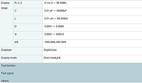 GOWE LCR Meter 100Hz,120Hz,1kHz,10kHz