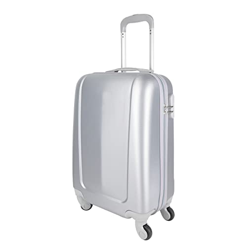 MERCURY TEXTIL - Maleta pequeña para Cabina rígida 4 Ruedas 360º Gira Equipaje de Mano (Gris)