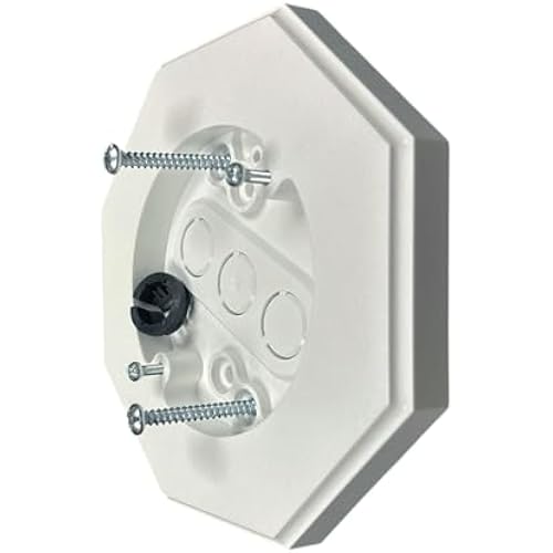 iMBAPrice 8161-1 Vertical Siding Lamp Octagon Mounting Kit with Built-in Box for Outdoor Smooth Flat Surface on all Siding