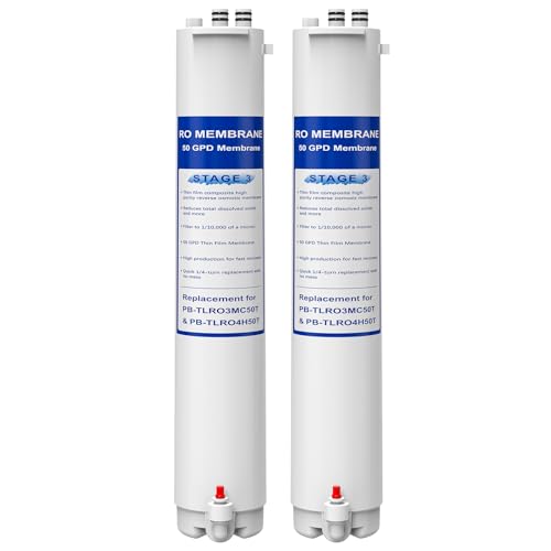 PureBlueH2O Replacement Filters Compatible with Pure Blue H2O Stage 3 Membrane (2 PACK)