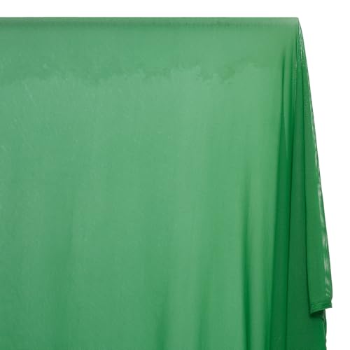 Power Mesh Fabric Nylon Spandex Sheer Lightweight 100 GSM Stretch by The Yard for Sewing Apparel, Accessories, Decor, & More - Kelly Green (1 Yard)