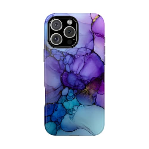 Encre à l'alcool violet bleu Protection iPhone 16 Pro Max