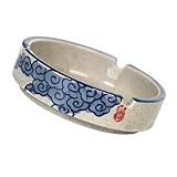 Cendrier en céramique : matériau céramique de sélectionné, créatif plein de sensation de fraîcheur et de chic, récipient de rangement en céramique