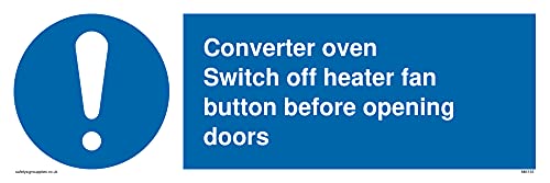 Pack of five - Converter Oven Switch Off Sign - 300x100mm - L31