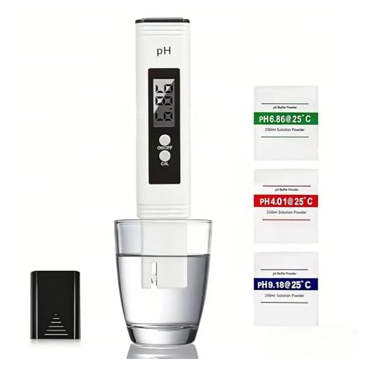 Portable Digital Pen-Type pH Meter High Accuracy Pocket Size with 0-14 PH Measurement Range for Household Drinking, Pool and Aquarium White
