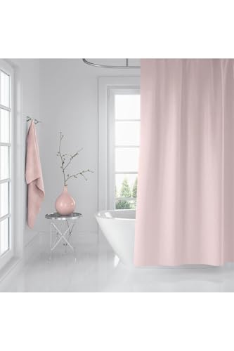 Banyo Perdesi 2x120x200 Çift Kanat Duş Perdesi Halka Hediyeli Duşakabin Perdesi 0010 Pudra
