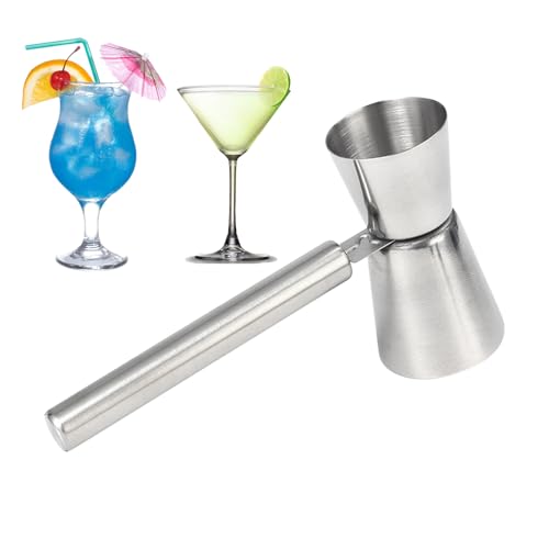 Cocktail-Messgerät aus Edelstahl – Doppelter Likör mit Maßen, Mixzubehör für Zuhause, Picknick, Party, Zubehör von Bartender, Grill-Enthusiasten