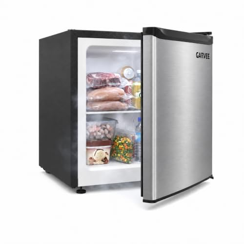 Image of 1.1 Cu.ft Upright Freezer, Single Door Mini Freezer with Adjustable Shelf