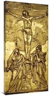 24 x 48 in. Tabernacle Door with The Crucifixion Art Print - Francesco Mochi