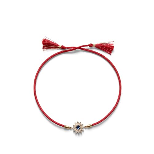 Image of PALMONAS Demifine 18K Gold Plated Evil Eye Rakhi for Brother - Waterproof & Anti-Tarnish Designer Rakhi for Men | Premium Raksha Bandhan Rakhee with Roli Chawal