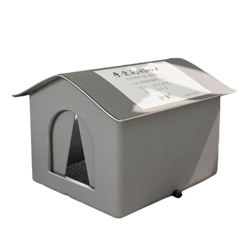 YERECDIL 断熱された屋外猫シェルターは野良猫に快適さを提供します屋外猫ハウス防水布猫シェルター屋外, あ, 33センチメートル