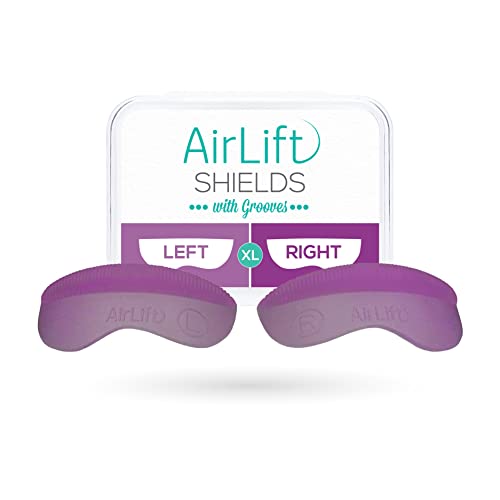 AirLift Original Silicone Lash Lift Shields Size XL Extra Large Reusable with Grooves, Turquoise