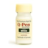 Q-Pen Original LUX 814 Weiss Hochglanz - Farbanmutung LACKSTIFT – Premium Möbelretusche – 10 ML – Handmade in Germany