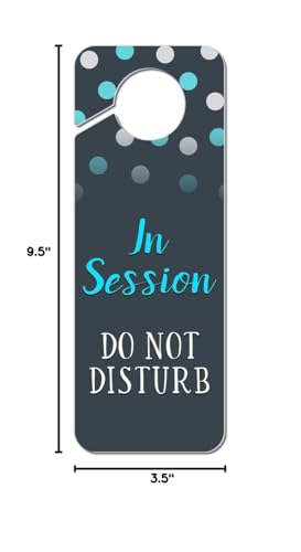 GRAPHICS & MORE in Session Do Not Disturb Polka Dots Plastic Door Knob Hanger Sign
