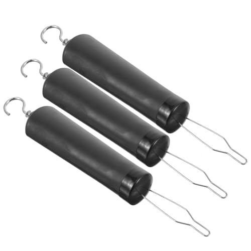 GOOHOCHY 3pcs Button Threader Grip Button Hook for Elderly Strengthener Zipper Pull Replacement Tool to Button Shirts Buttonhooks Buttoner Pull Cord Device Sleeves Stainless Steel Black