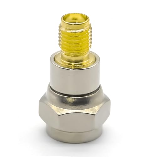Conector coaxial SMA hembra a Tipo F macho, pack x2 miniatura 5