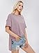 EXLURA Womens Summer Oversized T Shirts 2026 Casual Short Sleeve Loose Maternity Tops Crewneck Tunic Plus Gym Workout Top Grey Purple