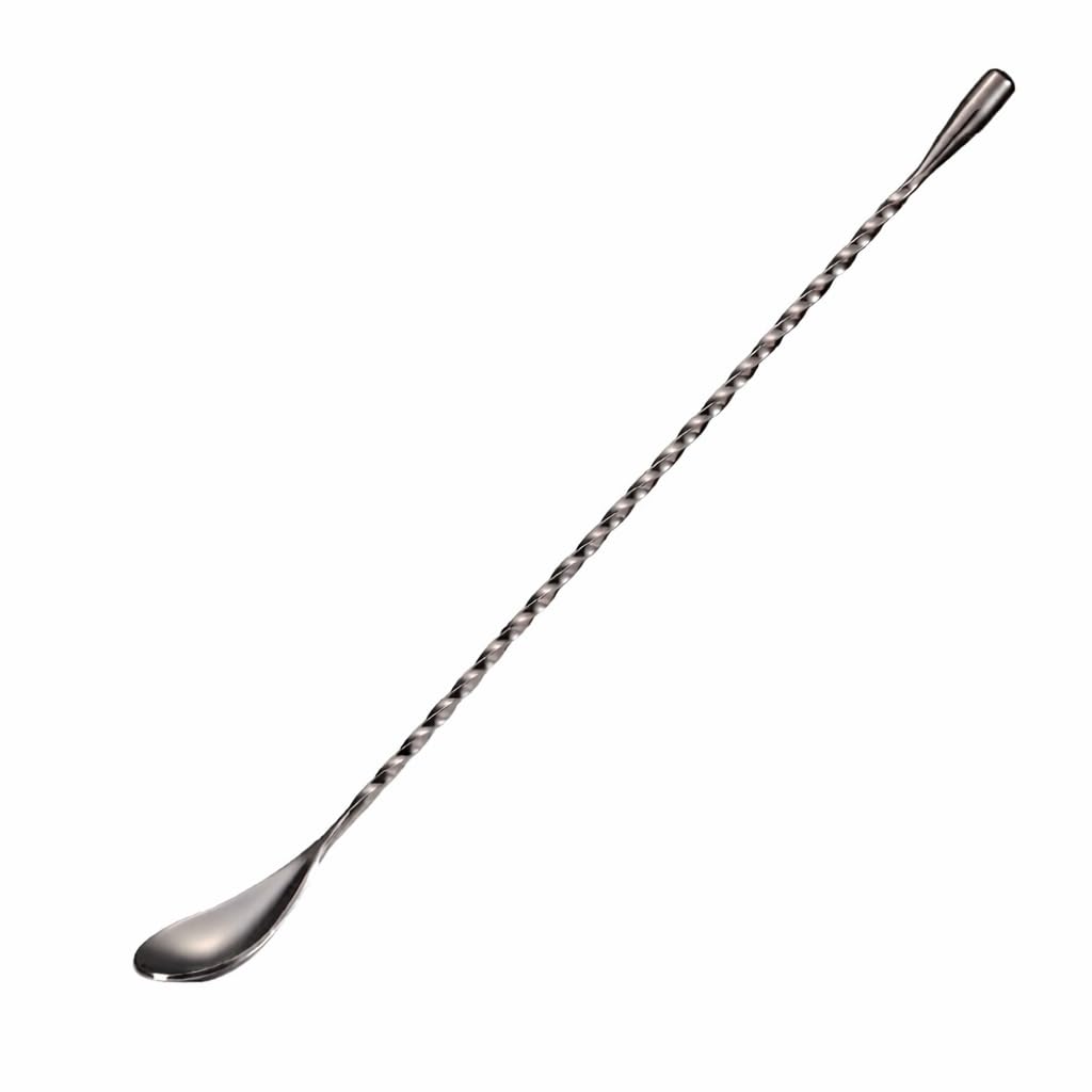 Stainless Steel Teardrop Twisted Design Bar Spoon | Long Handle Silver Stirring Bar Spoon | Mixing Spoon | Cocktail Shaker Spoon - 12 Inch (1)-image-35