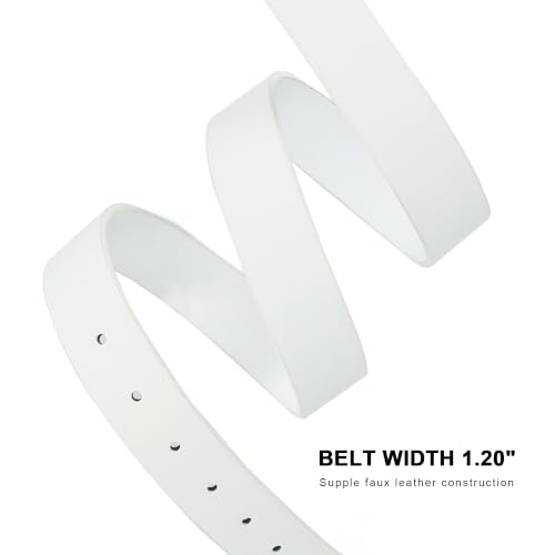 Image of Earnda Women Leather Belt for Jeans Dresses Fashion Buckle Waist Belts