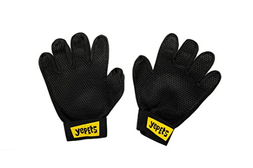PAIR of Low-Cost Pet Grooming Gloves – Superior Care for Your Furry Friends. Ideal for Grooming, Deshedding, Bathing & Massaging Your Dogs & Cats with Long/Short/Curly Fur – (Black) PAIR of Low-Cost Pet Grooming Gloves – Superior Care for Your Furry Friends. Ideal for Grooming, Deshedding, Bathing & Massaging Your Dogs & Cats with Long/Short/Curly Fur – (Black)