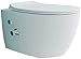 Produktbild Alpenberger Hänge-WC spülrandlos aus Keramik mit Antibakterieller Beschichtung | Rimless Toilette Slim WC-Sitz | Italienisches Design Nanobeschichtung