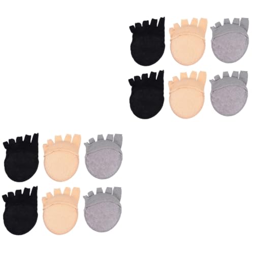 SHERCHPRY 2sets Comfortable Finger Sports Socks for Yoga and Dance Breathable Nonslip Half Palm Design for Warmth and Flexibility Various Activities 3pairs*2