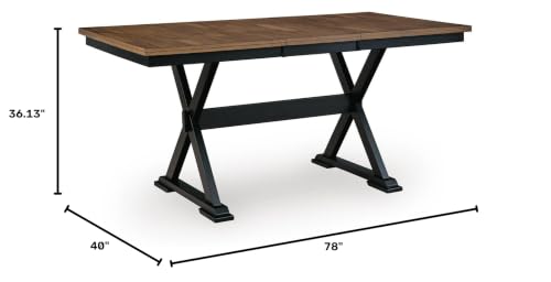 Image of Signature Design by Ashley Farmhouse Counter Height Dining Table, Brown