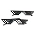 Drawoz Gafas de sol Pixelated MLG para hombre y mujer, diseño de...