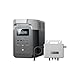 EcoFlow Delta 2 tragbare Powerstation 1024Wh, 0% VAT WLAN Stream Mikrowechselrichter 800W, LiFePO4-Batterie, Schnellladung von 0-80% in 50 Min., erweiterbar auf 3 kWh, für Zuhause, Camping und Reise