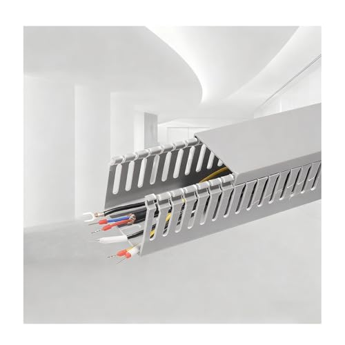 HAIXHX PVC Cord Covers for Wires On Wall, 39.4inch Length Wall Mount Cable Concealer Management for Corner Under Desk, Cable Tidy Sleeve (25x45mm) miniatura 1
