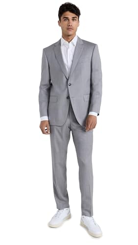 BOSS Men's Slim Fit Suit, Grey, L