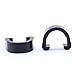 Angoily 100pcs c Shaped Bike Cable Clips Line Fixing Clamp for Mountain and Road Lightweight and Reusable for Neat Black