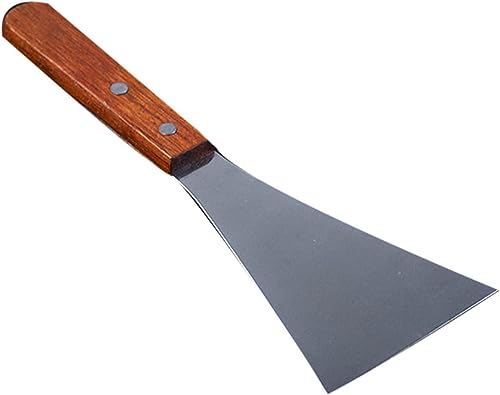 スケーターピザシャベル鉄板焼き木柄ステンレスターナー鉄板焼ヘラステーキベーキングツール火傷防止家庭用業務用三角形フライ返し7.5cm
