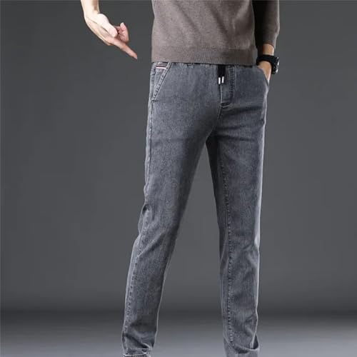 Men’S Stylish Slim Fit Straight Leg Denim Jeans Zipper Fly Heavyweight Ankle Length Comfortable Wear Jeans4