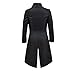 COSSKY Boys Gothic Tailcoat Jacket Steampunk Long Coat Halloween Costume (Black, 12)