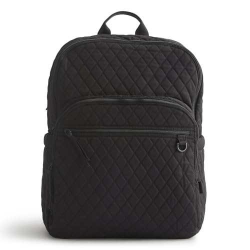 Image of Vera Bradley Women's Premium Cotton Large Bancroft Backpack, Moonless Night, One Size