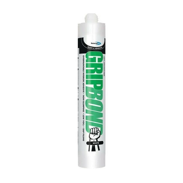 Bond It Gripbond White Sealant Solvent-free Construction Adhesive Glues 350ml Grab plastics wood concrete carpet metal