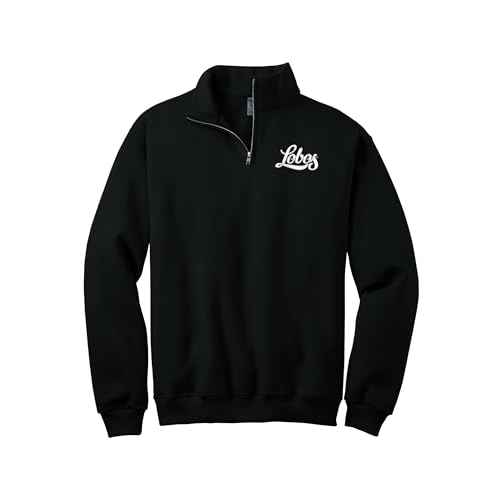 Sorority Letters Shop The University of New Mexico Quarter Zip Cadet Collar Sweatshirt - UNM Lobos Logo Pullover Sweater
